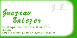 gusztav balczer business card